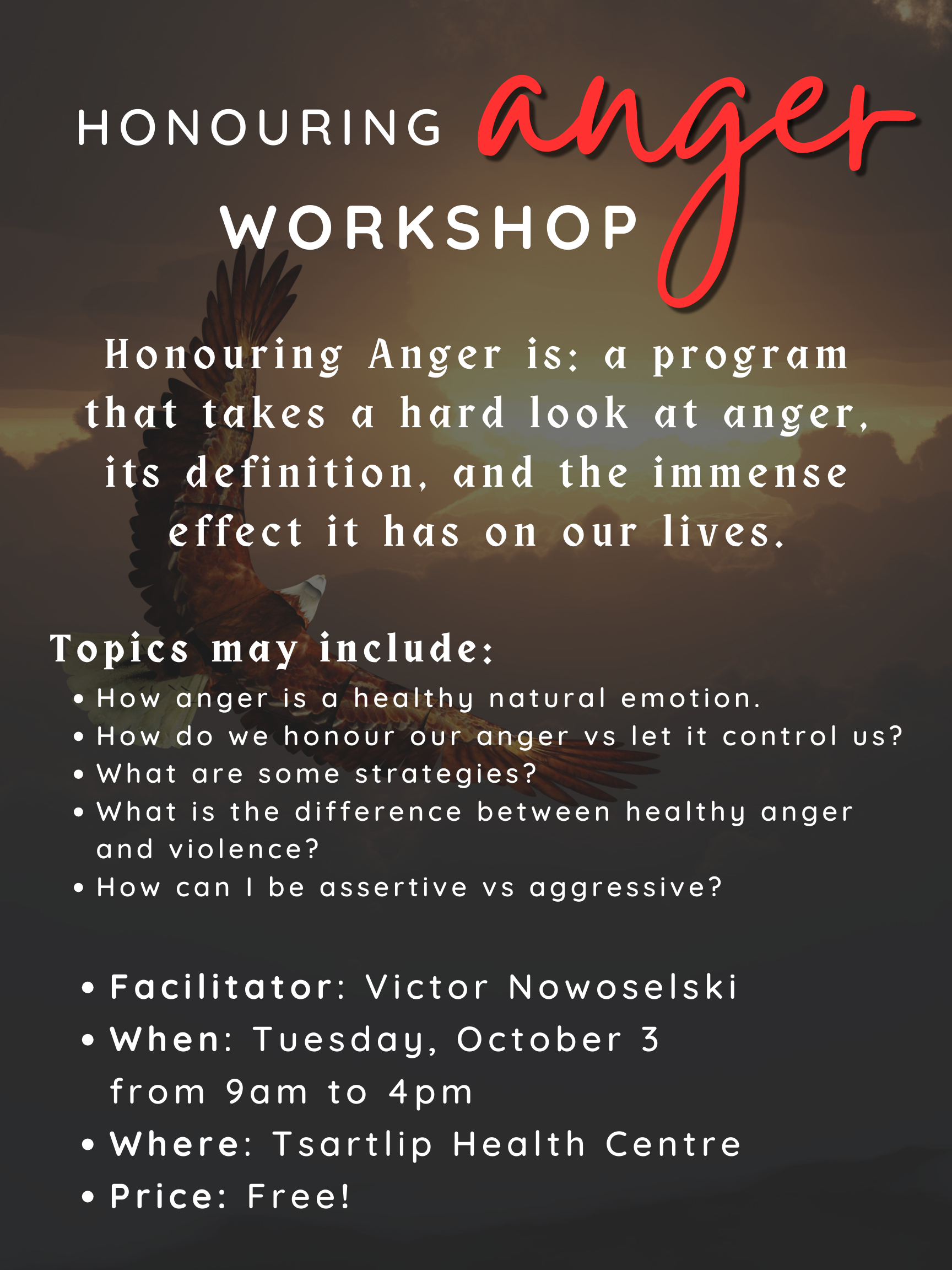 Honouring Anger Workshop